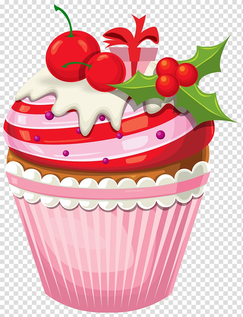 Cupcake Christmas cake Birthday cake Christmas pudding Chocolate pudding, watercolor cake transparent background PNG clipart