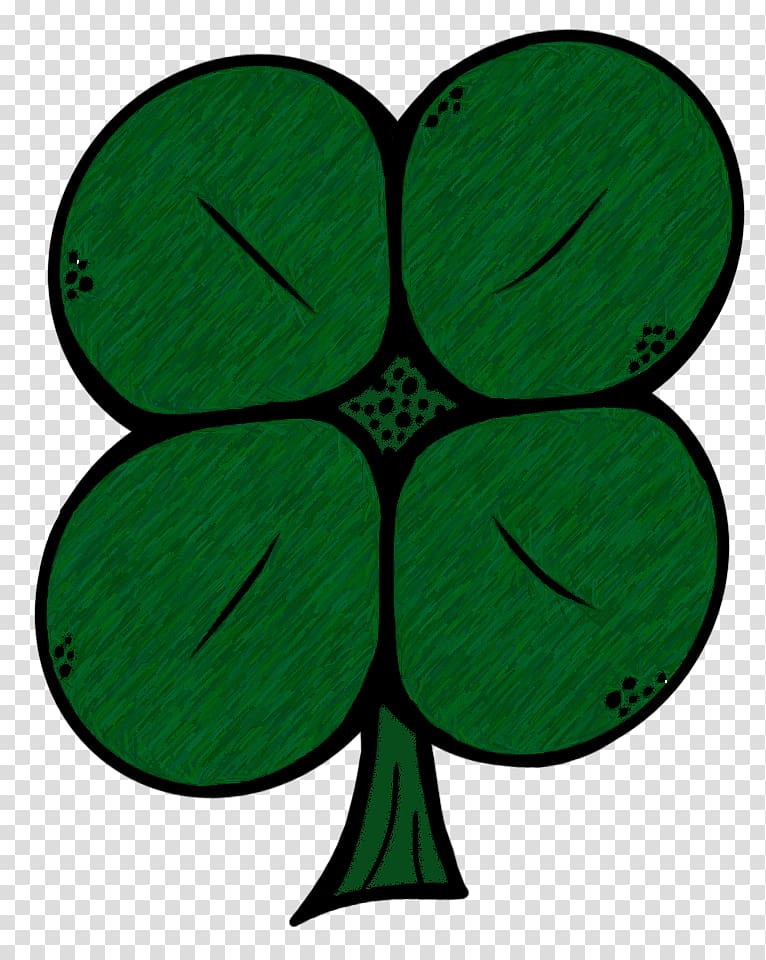 Four-leaf clover , Happy St Patricks Day transparent background PNG clipart