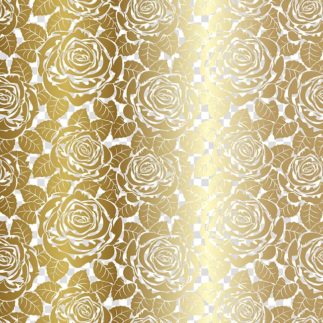 Motif Drawing Pattern, Golden Rose Shading transparent background PNG clipart