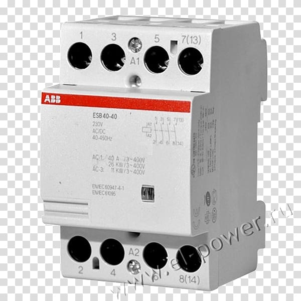 ABB ESB Instalation contactor 4 Pole GHE3491102R0006 ABB Components System pro M compact ESB 63-40 GHE3691102R0003 ABB Group Electrical Switches, abb electric transparent background PNG clipart