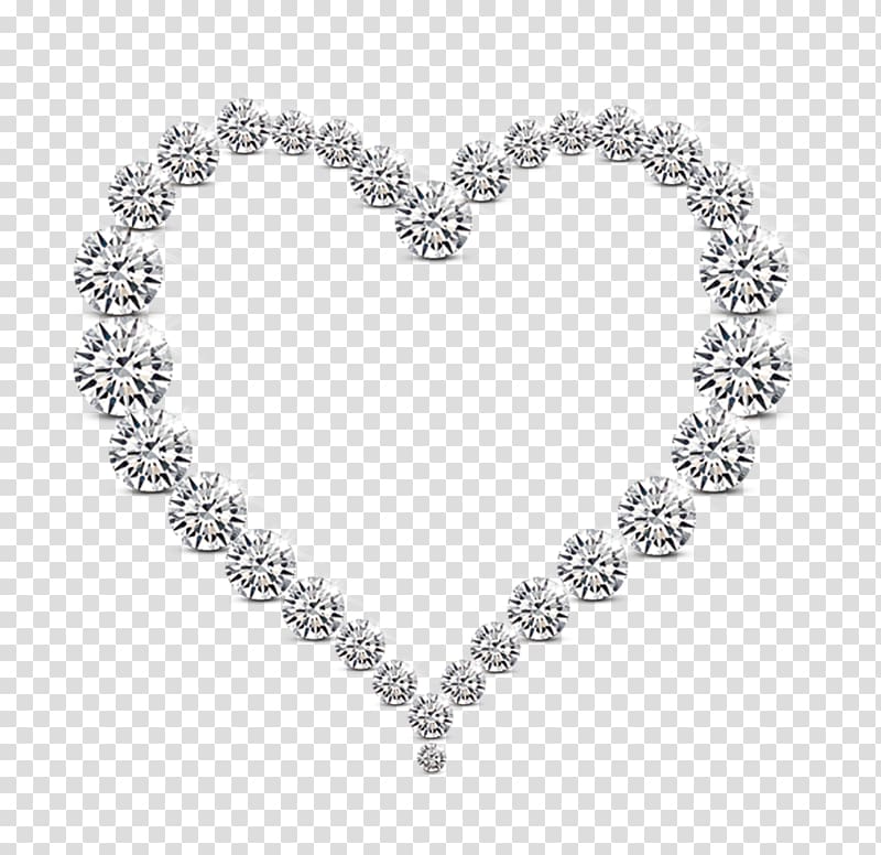 heart-shaped frame, Diamond Heart, Creative Heart transparent background PNG clipart