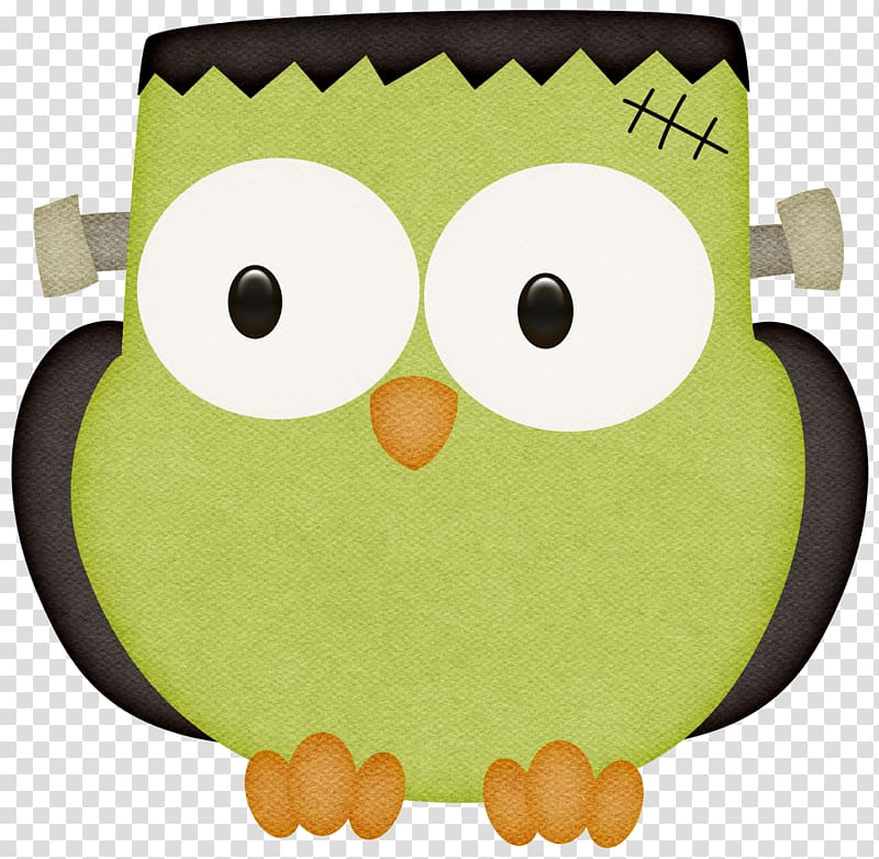 Owl Frankenstein\'s monster YouTube , owl cute transparent background PNG clipart