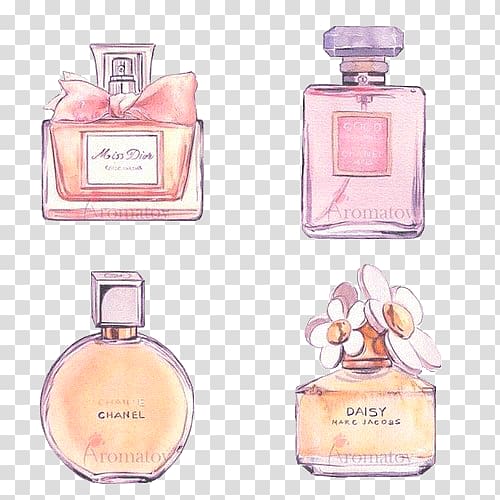 Coco Mademoiselle Chanel No. 5 Perfume, flat lay transparent background PNG  clipart