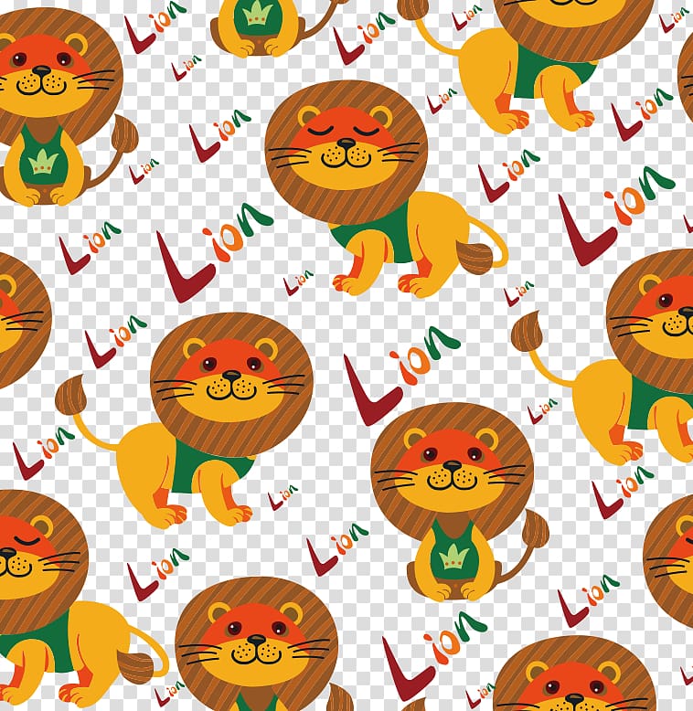 Euclidean Pattern, Cartoon lion transparent background PNG clipart