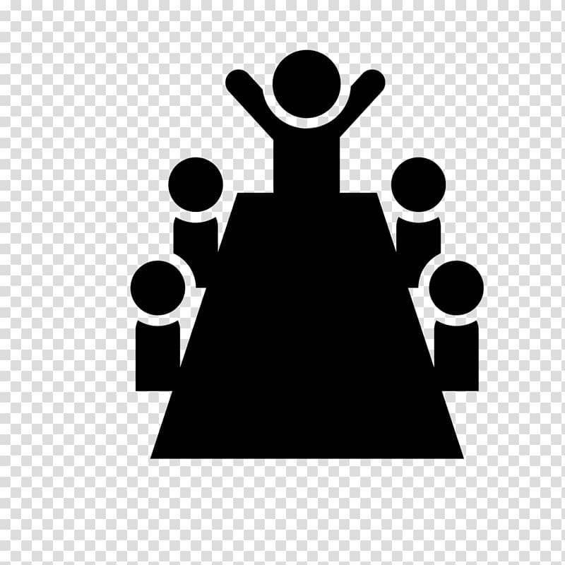 Meeting Team Coworking Silhouette Logo, Meeting transparent background PNG clipart