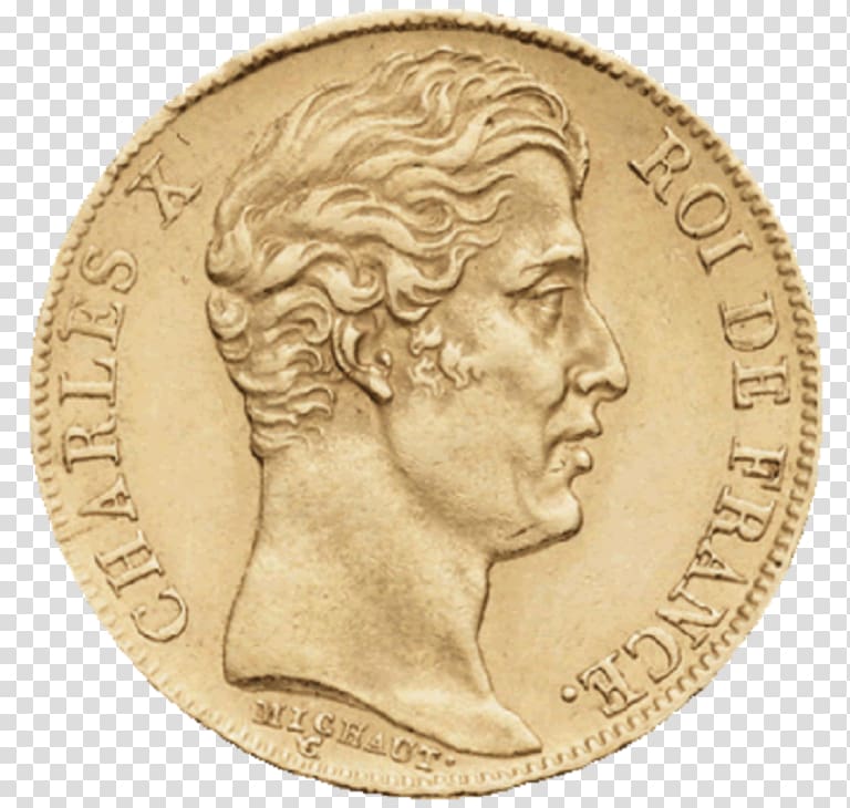 Coin France Gold franc Napoléon, Coin transparent background PNG clipart
