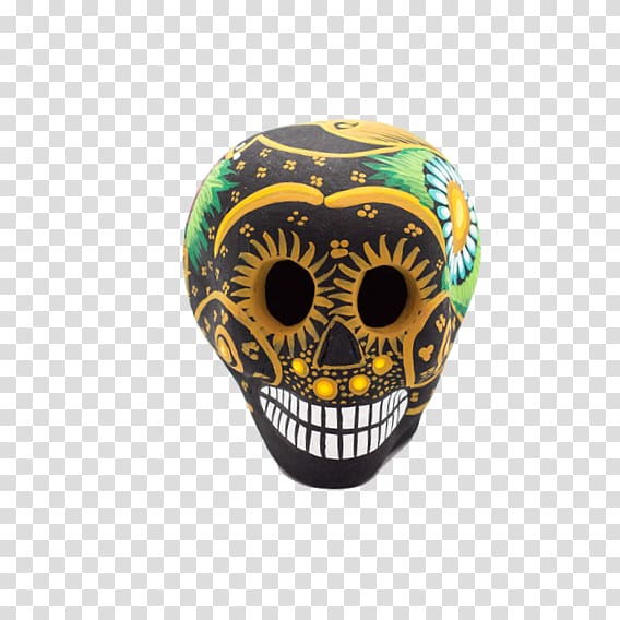 Skull Mexico Day of the Dead Mexican cuisine Death, mexican hand-painted banner skull transparent background PNG clipart