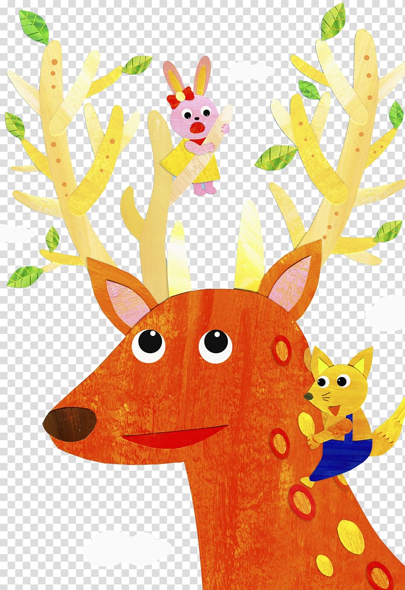 Reindeer Red fox , Red fox transparent background PNG clipart