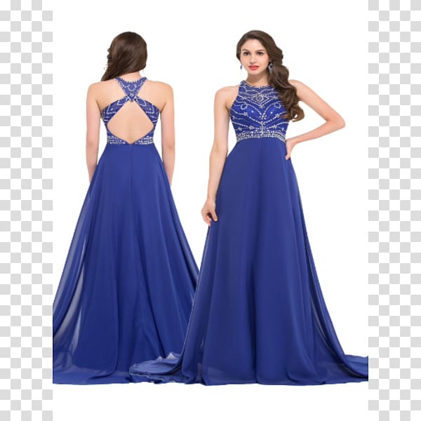 Party dress Prom Wedding dress, blue evening gown transparent background PNG clipart