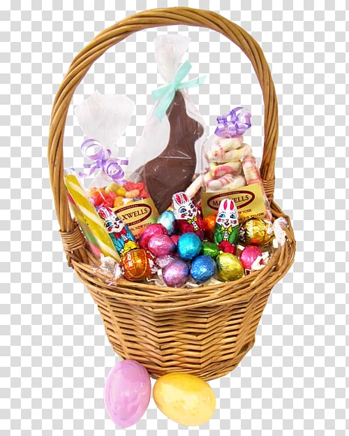 Easter Bunny Easter basket Food Gift Baskets, easter basket transparent background PNG clipart