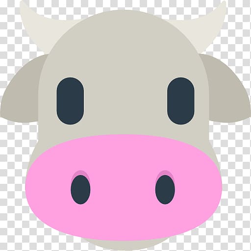 Cattle Emoji Sticker Text messaging SMS, cow transparent background PNG clipart