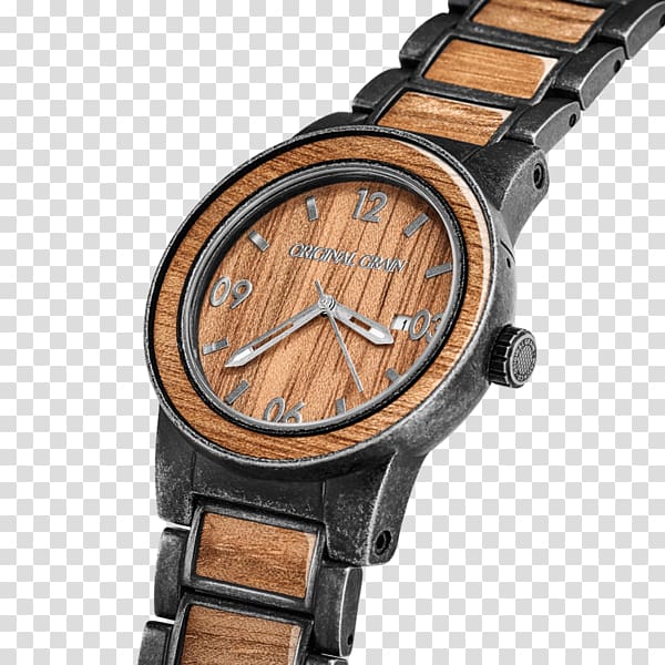 Watch strap Koa SAE 316L stainless steel, watch transparent background PNG clipart