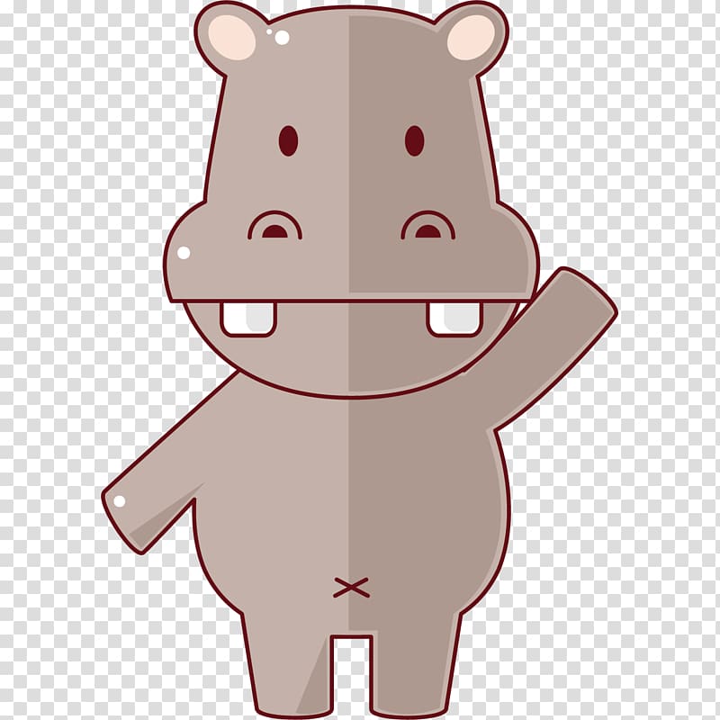 Hippopotamus Drawing, Cartoon hand painted cute hippo transparent background PNG clipart