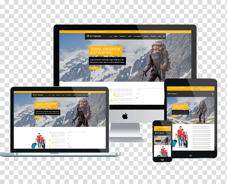 Responsive web design Joomla Web template system Template processor, Travel transparent background PNG clipart