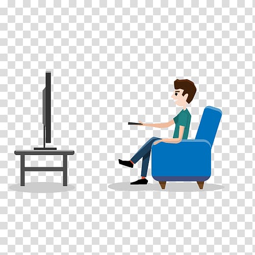 Zhejiang Television Home automation, Man watching TV transparent background PNG clipart