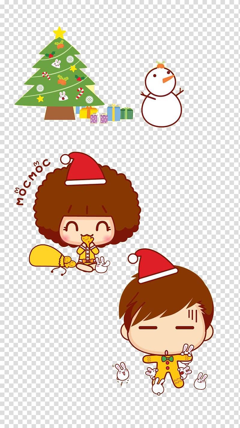 Desktop Christmas ornament Santa Claus Cartoon, Snowman poster transparent background PNG clipart