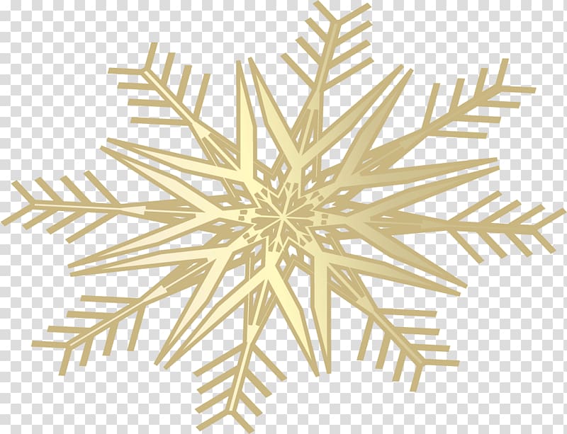 Snowflake schema, Cartoon golden snowflake transparent background PNG clipart