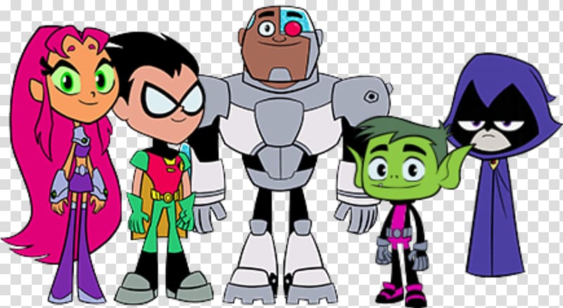 Teen Titans art, Beast Boy Starfire Robin Teen Titans Cyborg, Cyborg transparent background PNG clipart