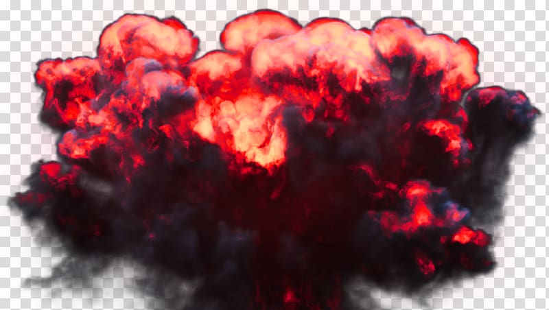 Explosion Smoke Flame, Red Fresh Flame Smoke Effect Element transparent background PNG clipart