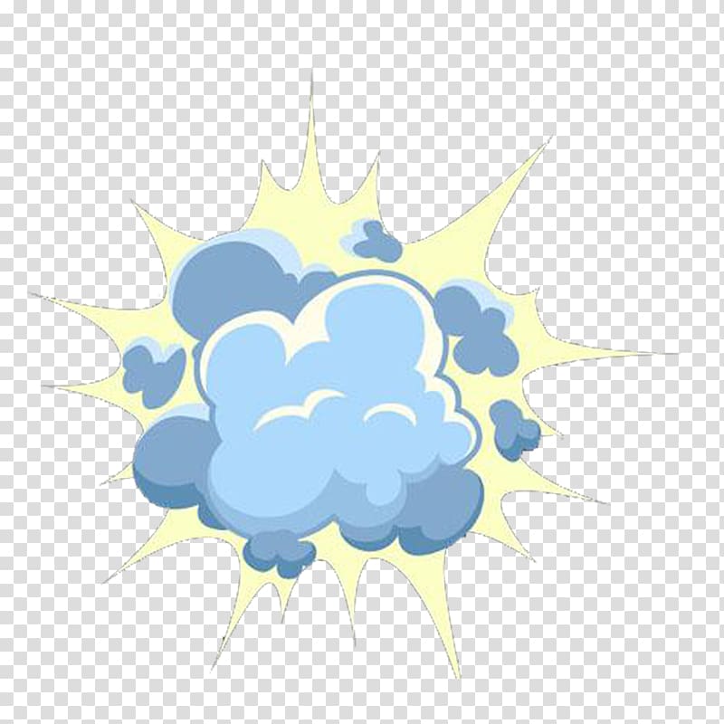 Explosion Bomb, Blue bomb exploded after the smoke transparent background PNG clipart