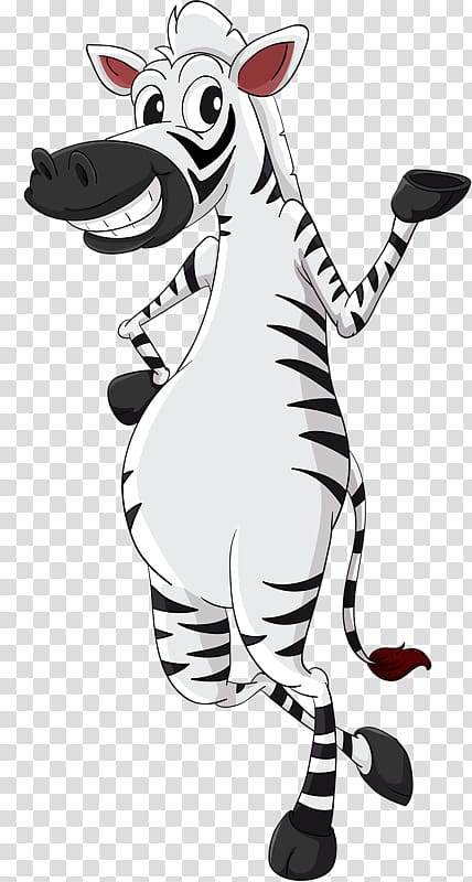 Zebra Cartoon , Interesting zebra transparent background PNG clipart