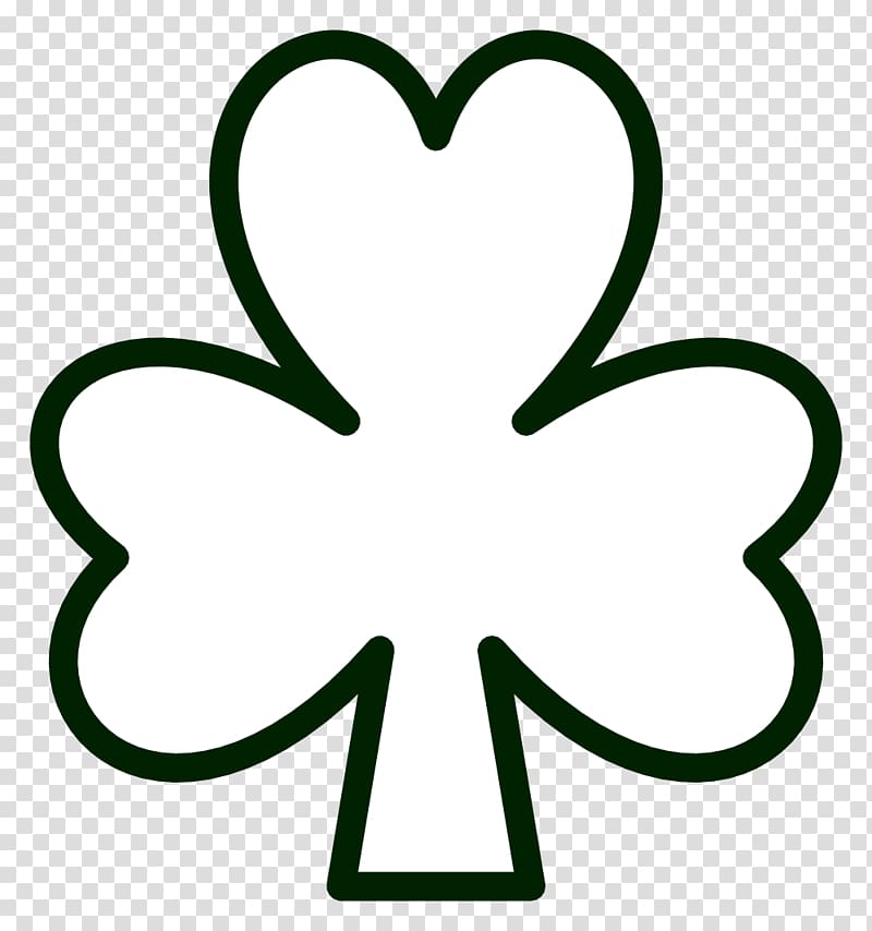 Shamrock Coloring book Saint Patricks Day Page, Free Shamrock transparent background PNG clipart