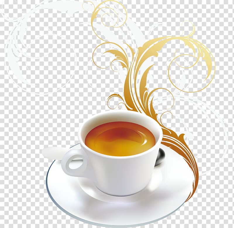 Coffee milk Cafe Tea Cappuccino, tea time transparent background PNG clipart