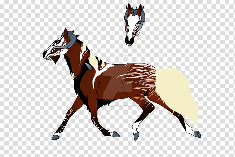 Mustang Equestrian Rein English riding Stallion, minimal tobiano transparent background PNG clipart
