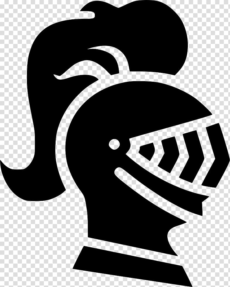 black knight helmet logo illustration, Middle Ages Knight Helmet Computer Icons Chivalry, Knight transparent background PNG clipart
