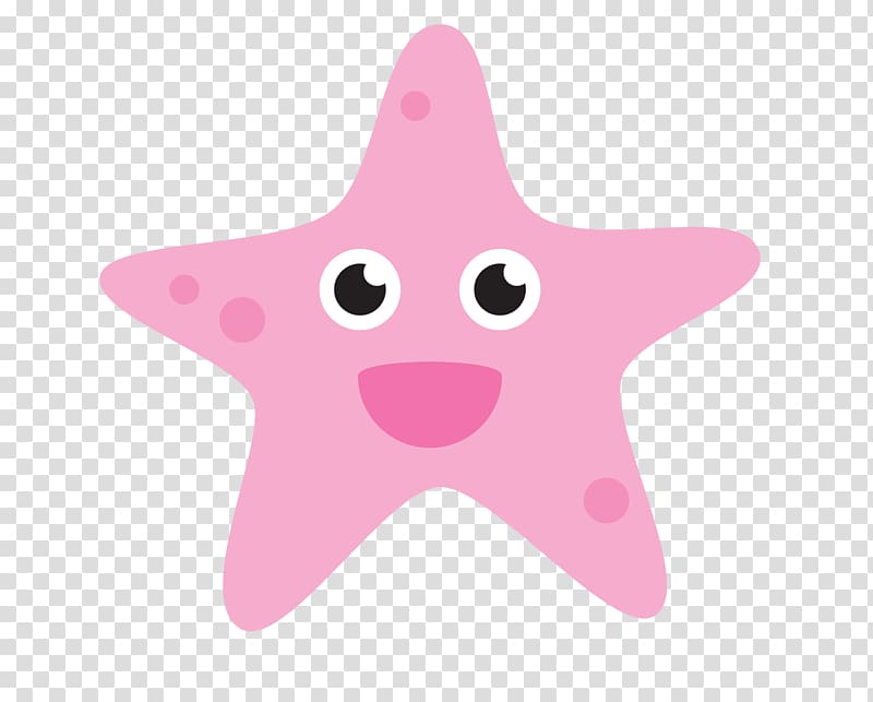 pink star illustration, Domestic pig Cartoon Nose Illustration, Pink starfish transparent background PNG clipart