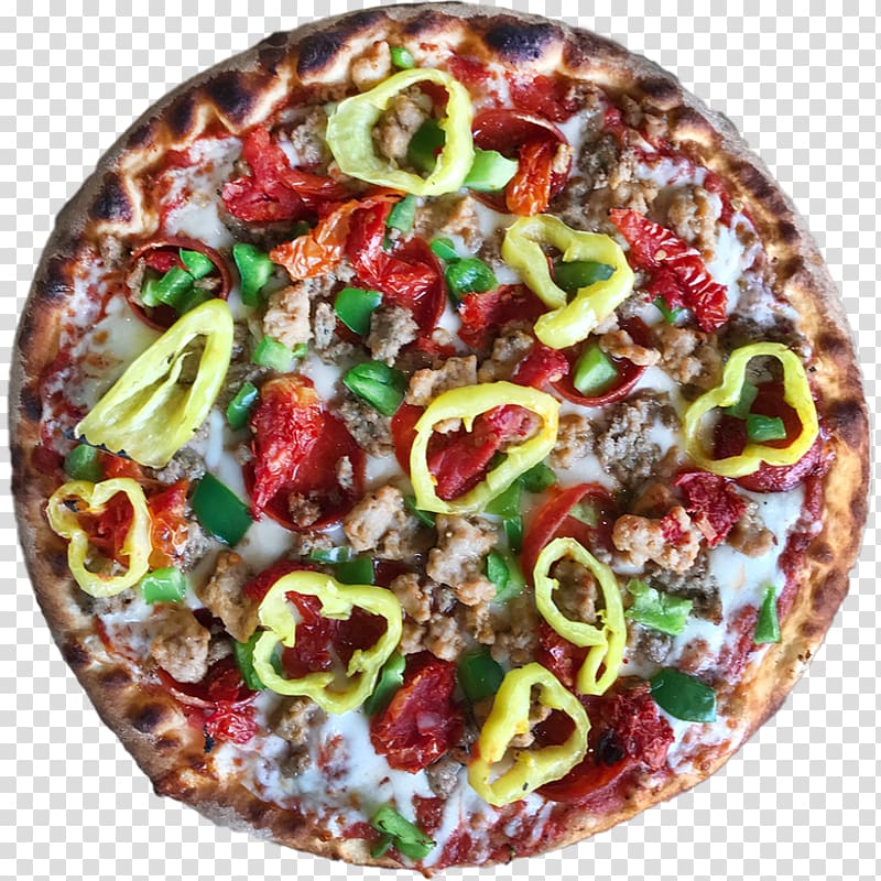 California-style pizza Sicilian pizza Cuisine of the United States Sicilian cuisine, Italian Tomato Pie transparent background PNG clipart