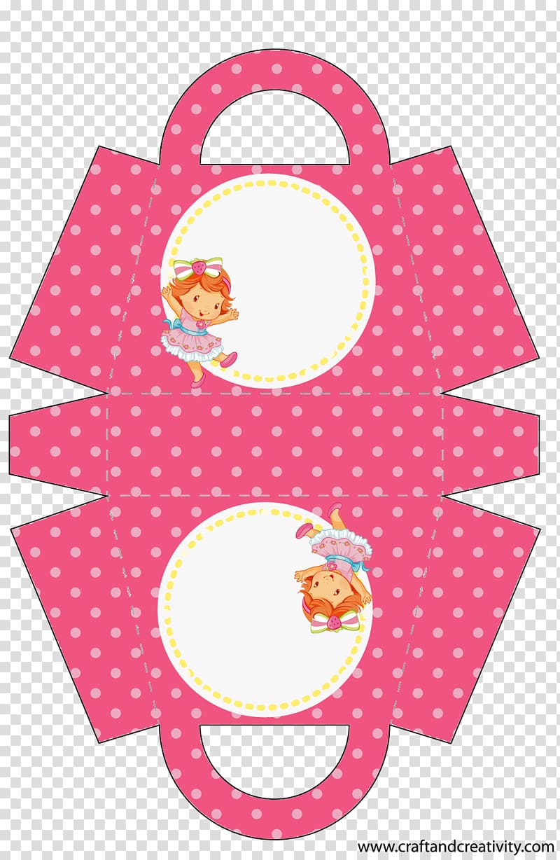 Paper Printing Party Shortcake Box, Strawberry Pattern transparent background PNG clipart