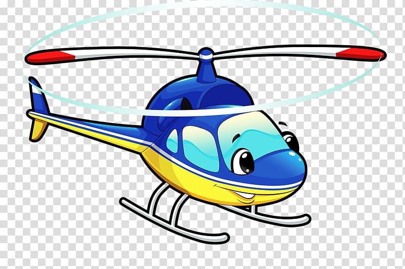 Helicopter Cartoon , Hand-painted helicopter transparent background PNG