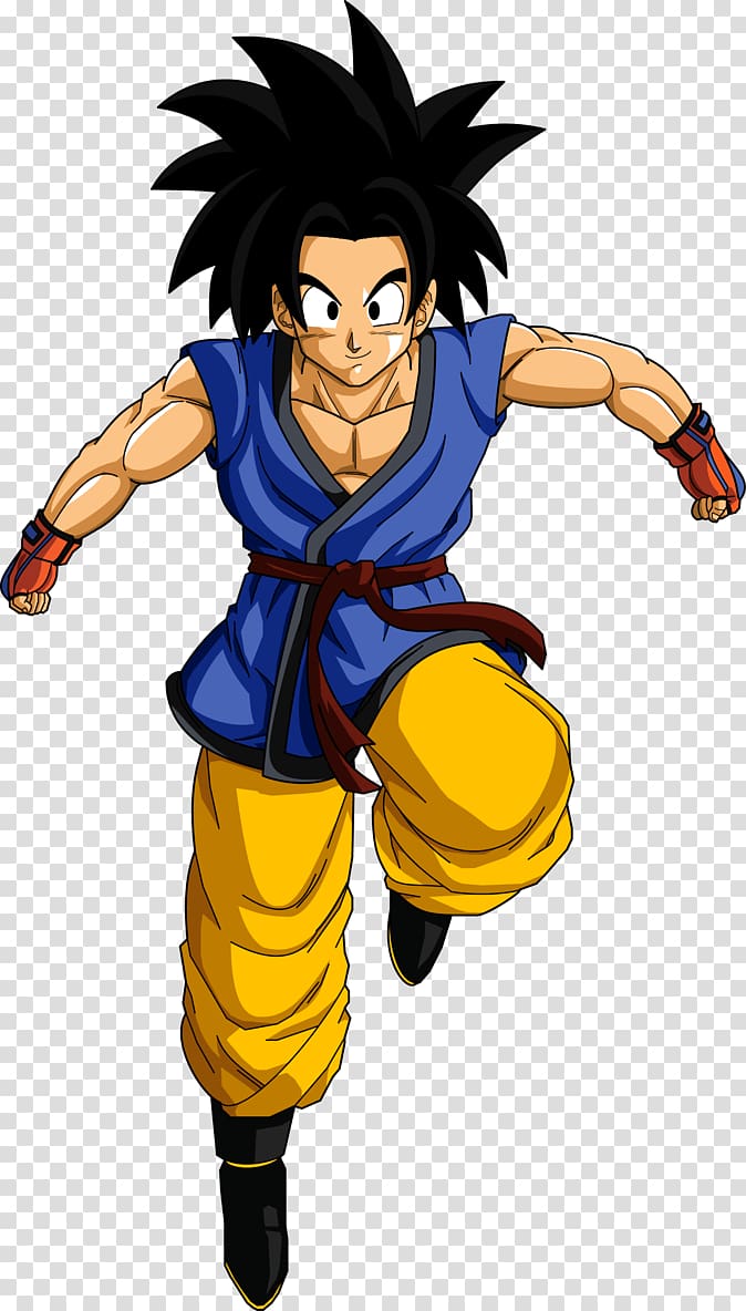 Goku Goten Majin Buu Videl Mr. Satan, goku transparent background PNG clipart