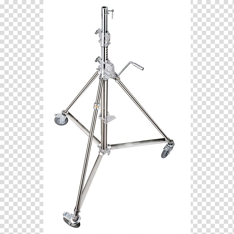 Manfrotto Stainless steel Chrome plating Riser, lamp stand transparent background PNG clipart