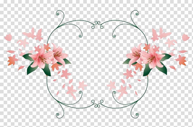 Lilium Flower Illustration, Vines are available for free transparent background PNG clipart