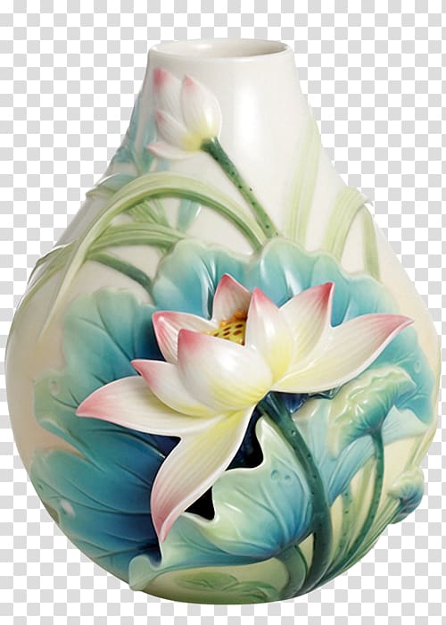 Franz-porcelains Vase Flower, artwork transparent background PNG clipart