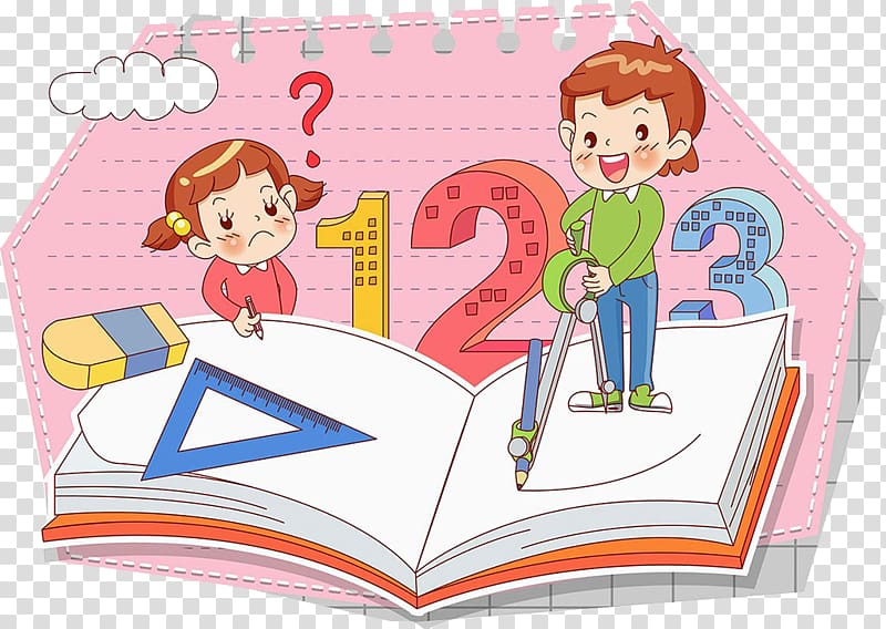 Mathematics Learning Integer National Primary School Rational number, Children learn transparent background PNG clipart
