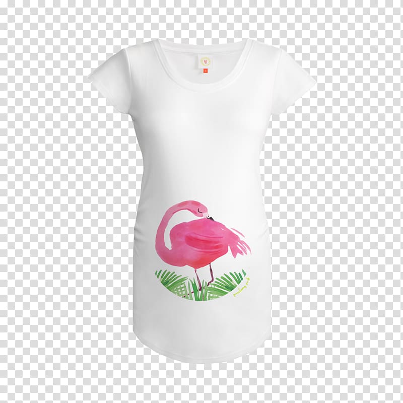T-shirt Neck Sleeve Bird Pink M, T-shirt transparent background PNG clipart
