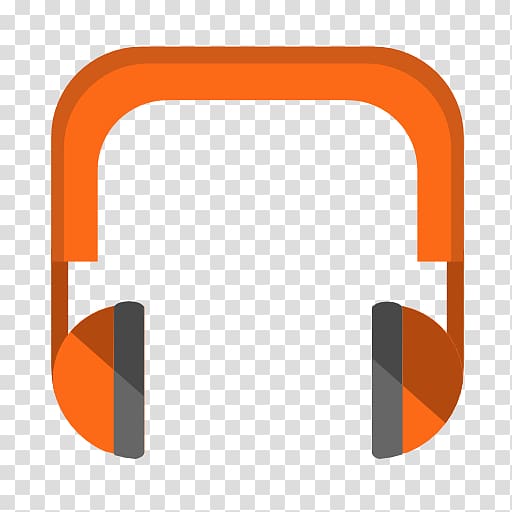 orange headset illustration, angle text brand, Media play music transparent background PNG clipart