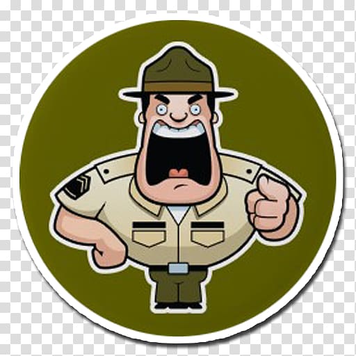 Drill instructor Gunnery sergeant Cartoon, Soldier transparent background PNG clipart