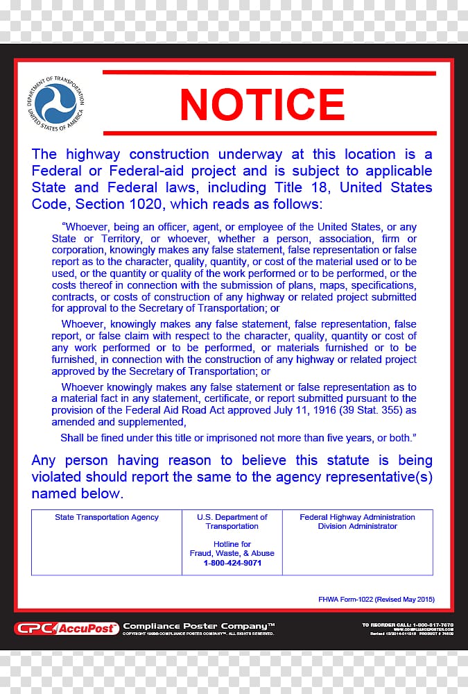 Federal Highway Administration Federal Register Federal government of the United States Government agency, others transparent background PNG clipart