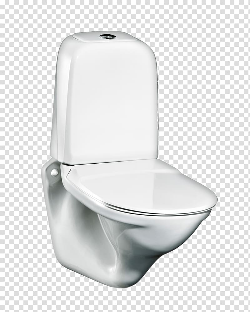 white toilet bowl with cistern, Wall Hung Toilet transparent background PNG clipart