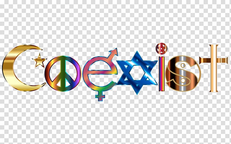 Coexist Religion Religious symbol Belief, yang transparent background PNG clipart