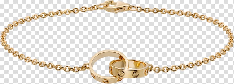 Love bracelet Cartier Chain Colored gold, chain transparent background PNG clipart