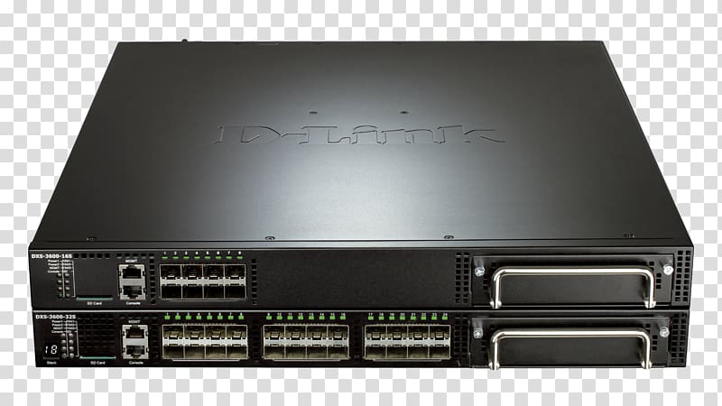 Network switch D-Link Data Center 10GbE Top-of-Rack Switch DXS-3600 Switch, 24 ports, Managed, stackable 10 Gigabit Ethernet, others transparent background PNG clipart