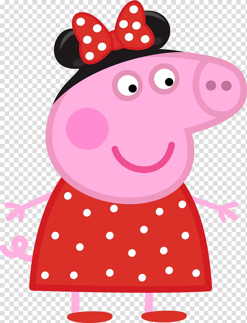 Minnie Mouse illustration, Daddy Pig Mummy Pig , PEPPA PIG transparent background PNG clipart