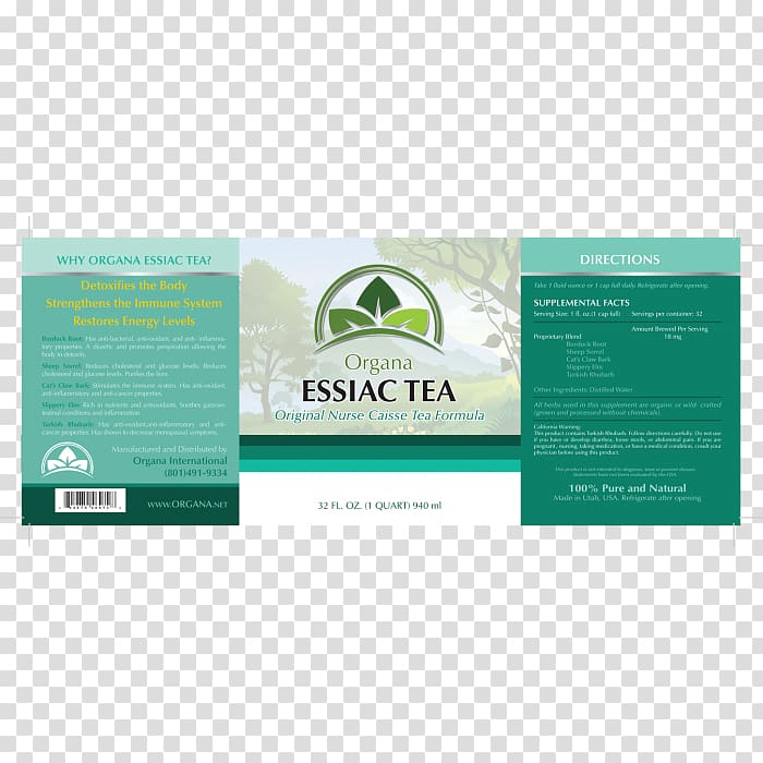 Essiac Herbal tea Herbalism Dietary supplement, indian fashion transparent background PNG clipart
