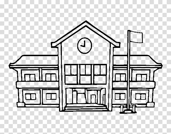 school building background clipart black