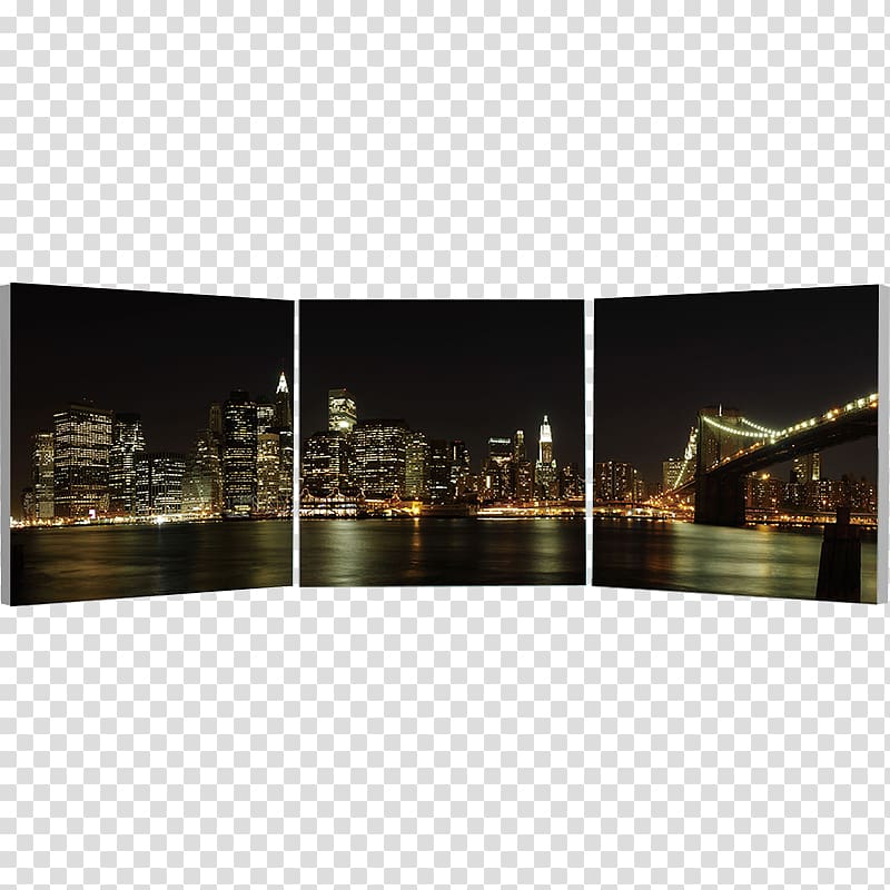 New York City Skyline Cityscape Triptych, city transparent background PNG clipart